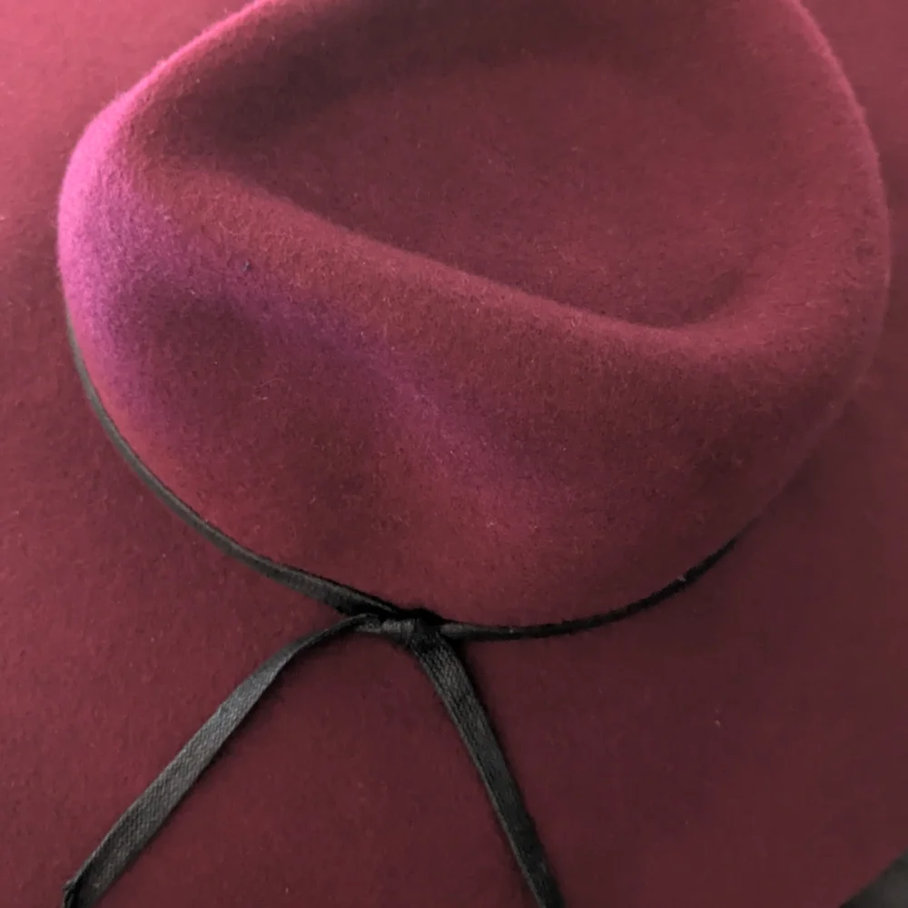 Western Hat Burgundy Felt Women's